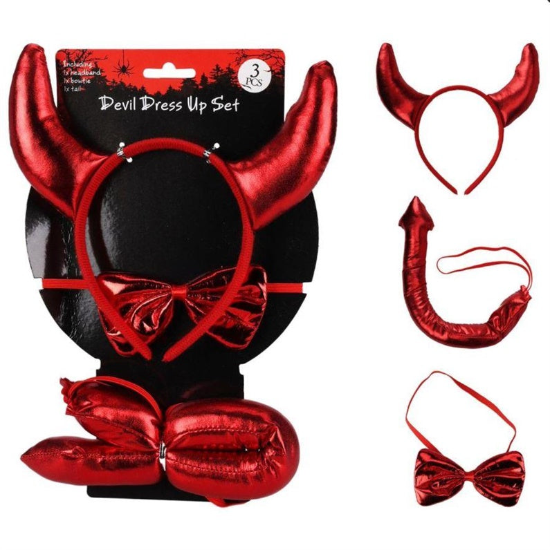 Hairband devil Widmann 5487N, black, plastic
