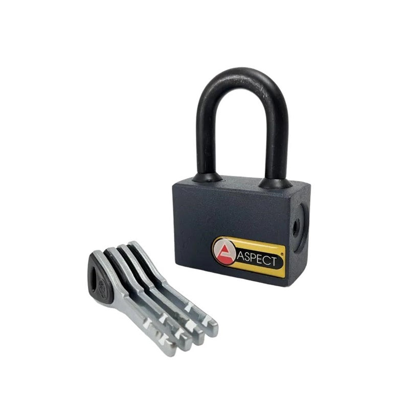 Padlock ZN-S-Pr60-A, black, 30 mm