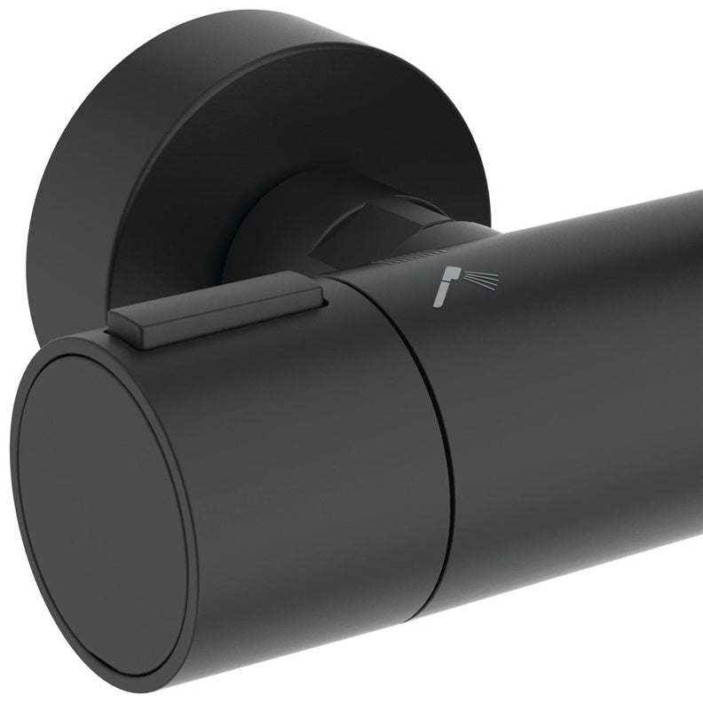 TERMOSTAT KOMPLET NATRYSKOWY ALU+ CZARNY MAT