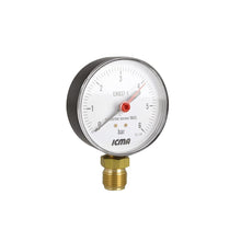 Pressure gauge ICMA 1/2", 80 mm, 10 BAR
