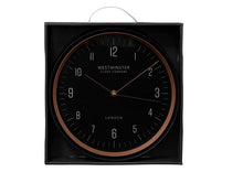 Zegar Atmosphera Sven, złoto/czarny, plastik, śr. 29 cm