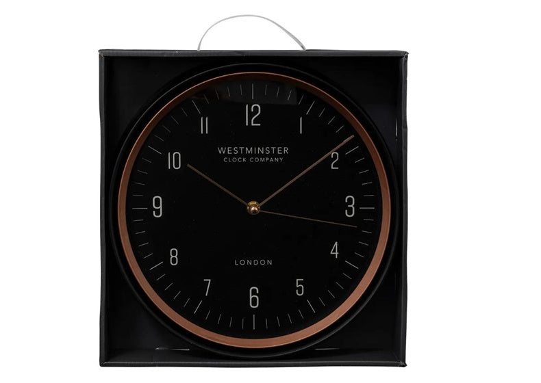 Zegar Atmosphera Sven, złoto/czarny, plastik, śr. 29 cm