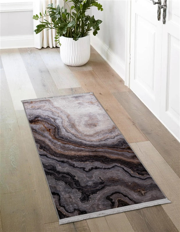 Kilimas Splendid AGAT Printed, pilkas, 140 cm x 80 cm