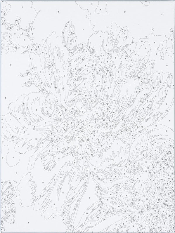 Tapymas pagal skaičius Flower 80910