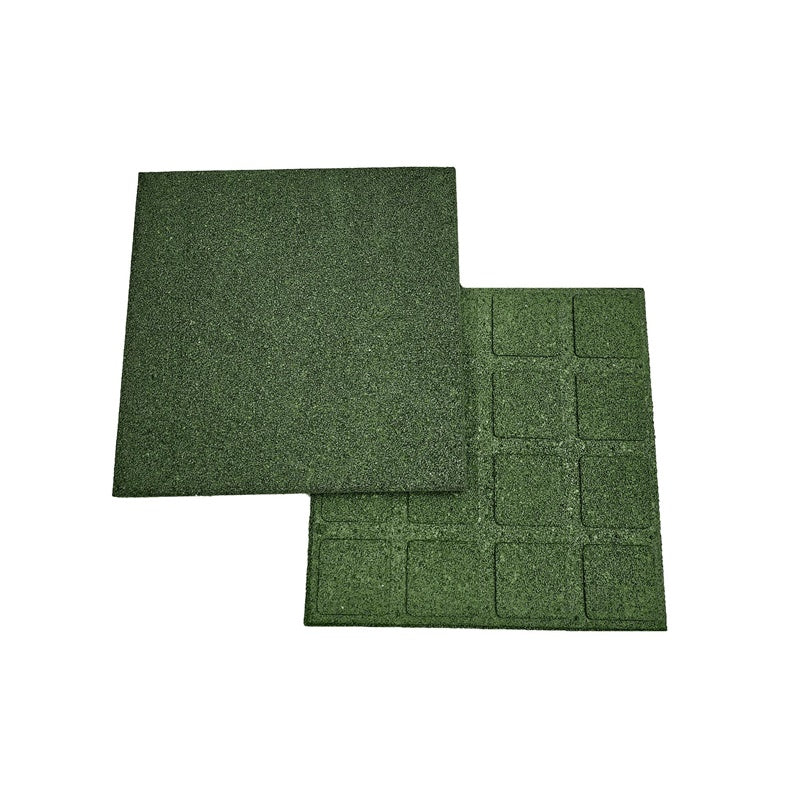 Rubber tile, 50 x 50 x 3 cm, green