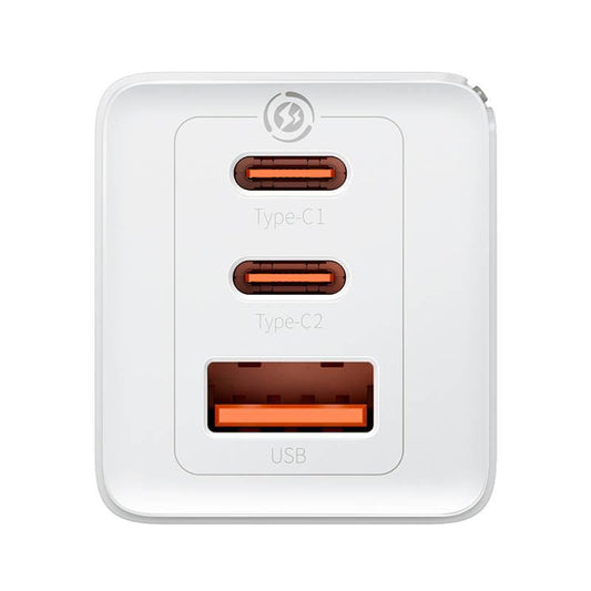 Įkroviklis Baseus GaN5 Pro, 2 x USB Type C /USB-A, balta