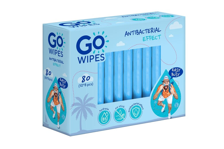 SERWETKI NAWILŻANE GOWIPES ANTYBAKTERYJNE Z D 8X10SZT