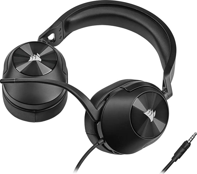 Žaidimų ausinės su lankeliu Corsair HS55, juodos