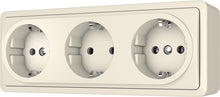 VILMA SL+250 triple socket, light ivory