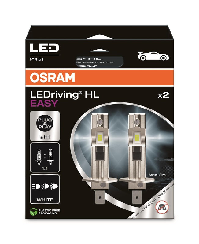 LEMP AUTO LED H1 12V 9W 1400 6500K 2VNT