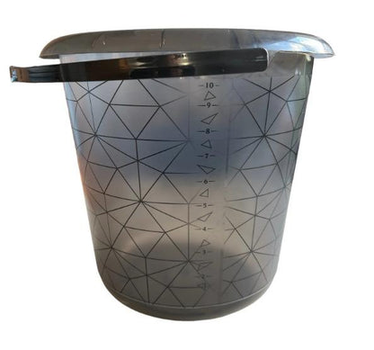 Bucket Keeeper Polygon, 10 l, transparent/black