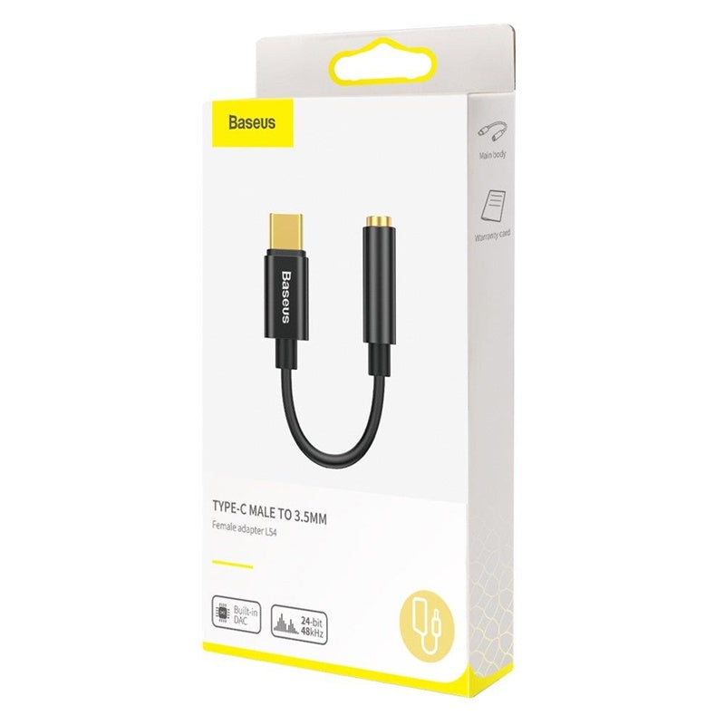 Adapteris Baseus USB-C to 3.5mm USB C, 3.5mm 0.05 m, juoda