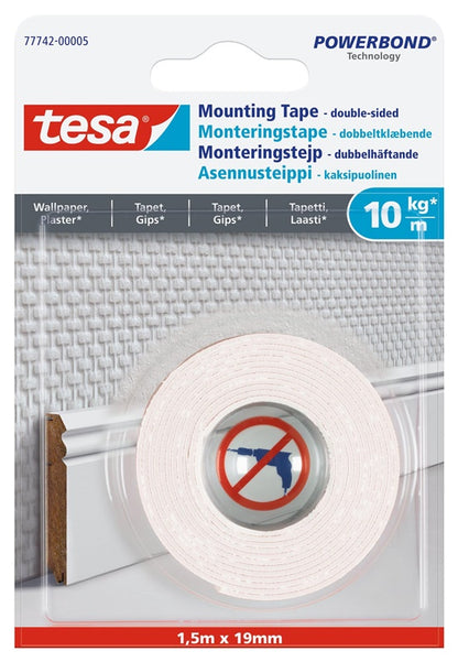 Dvipusė lipni juosta Tesa tesa, balta