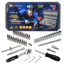 Antgalių rinkinys Sigmatool 46 vnt 1/4"