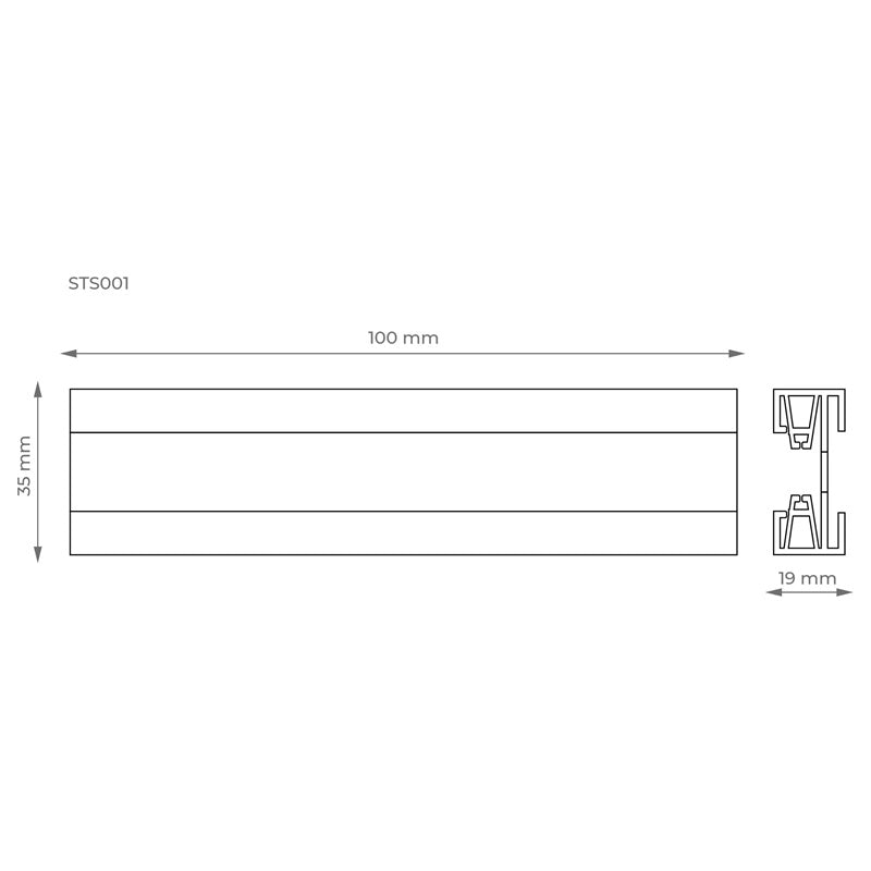 Szyna do systemu szynowego DPM X-Line STS001W