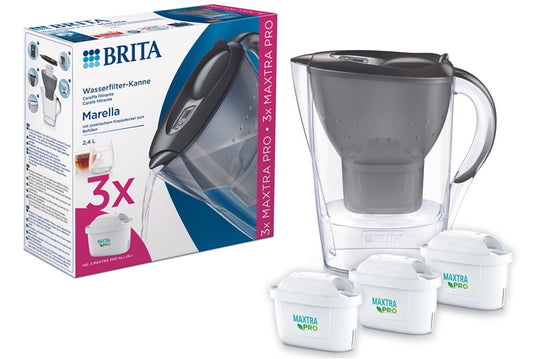 Brita water filter pitcher, 2.4 l, grey