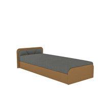 BED 80X190 BRN/GREY MATTRESS.SLATS