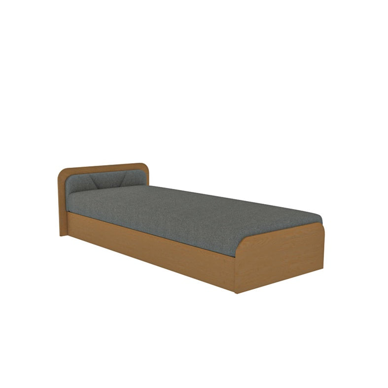 BED 80X190 BRN/GREY MATTRESS.SLATS