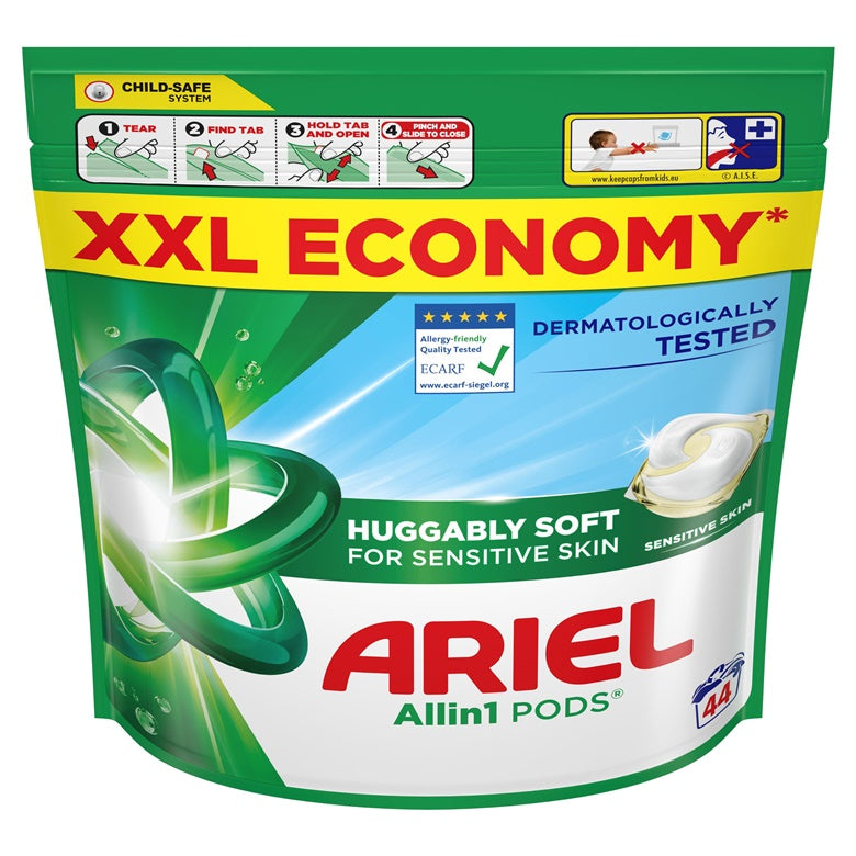 Laundry capsules Ariel All-in-1 PODS Sensitive, 44 pcs.