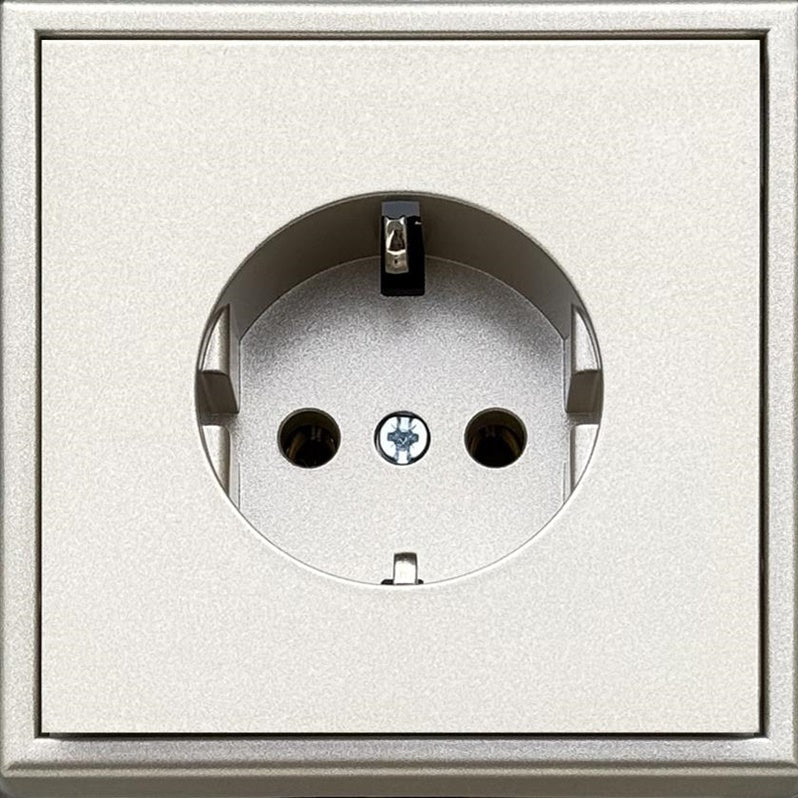 Socket LIREGUS MODERN, earthed, champagne colour