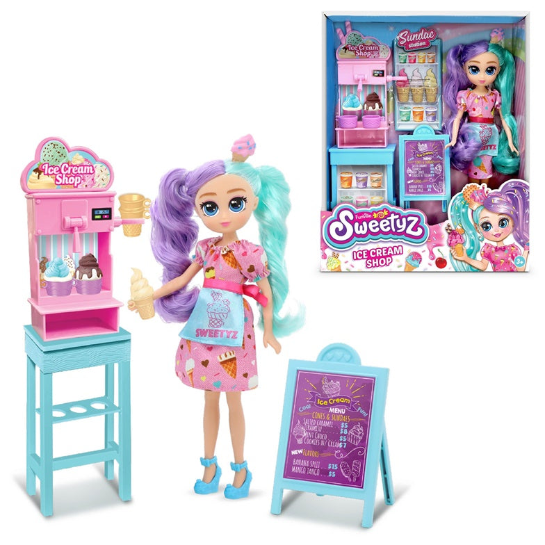Lalka z akcesoriami Sweetyz Ice Cream Shop, 23 cm