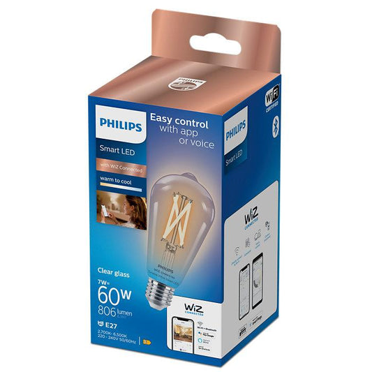 LED WIFI BULB ST64 E27 7W 806LM TW FL