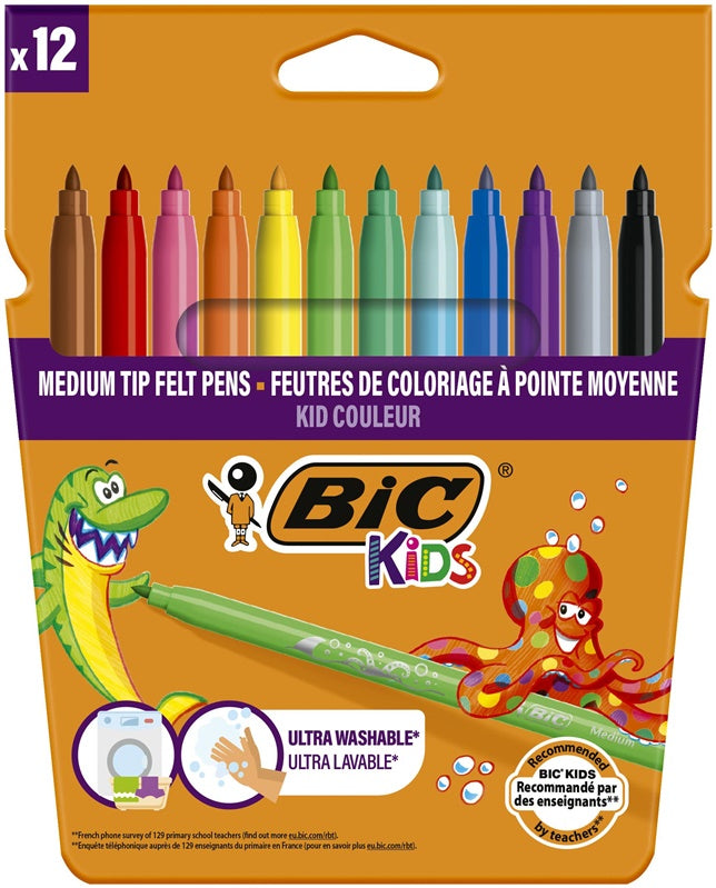 Flamastry Bic Kids Couleur, jednostronne, 12 szt.