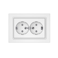 Double socket VILMA QR1000, matt white