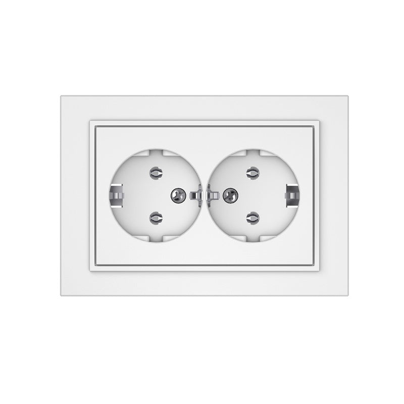 Double socket VILMA QR1000, matt white