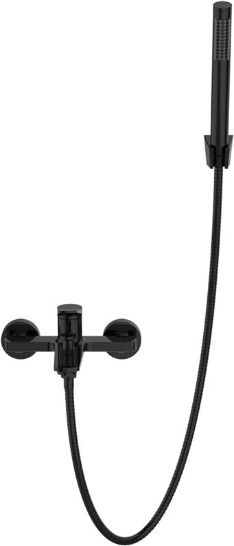 Bathroom mixer with shower set Invena Nestos black