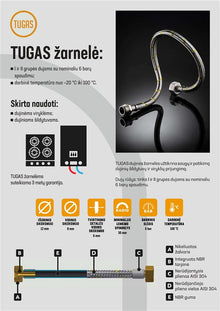 Flexible gas hose Tucai S. A. Tugas HG, 150 cm