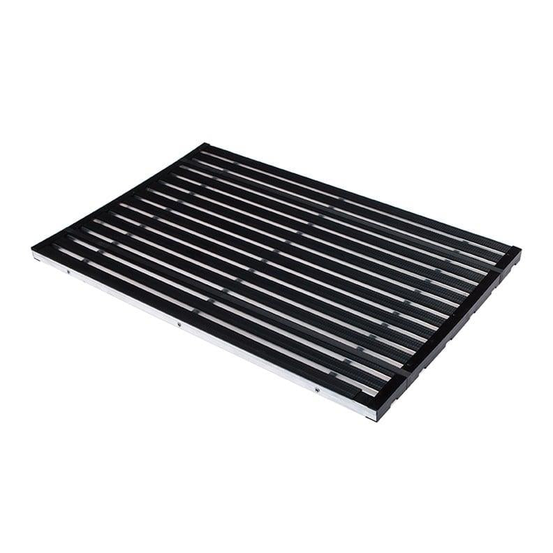 Aco shoe cleaning grate, aluminum and rubber, 75 x 50 cm