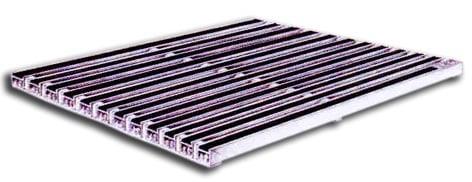 Aco shoe cleaning grate, aluminum and rubber, 75 x 50 cm