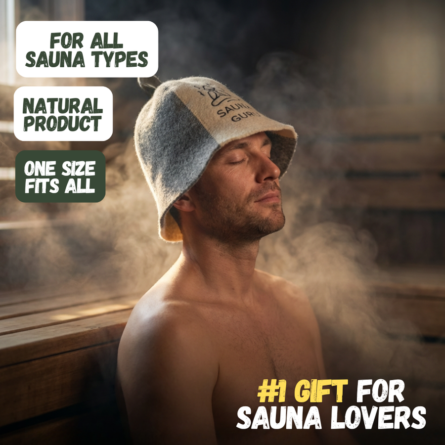 Czapka do sauny „Sauna Guru” 100% wełna