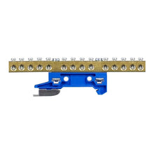 Blok dystrybucyjny Pawbol ZO-2107, DIN, 14x16 mm², niebieski