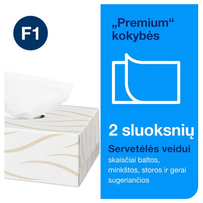 TORK PREMIUM disposable tissues, 2-ply, 100 pcs.