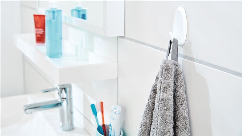 Hooks OVAL, waterproof, white, 2 pcs.