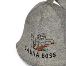 Sauna Hat "Miss Sauna" &amp; "Sauna Boss" 100% Wool, Set of 2