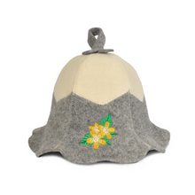 Sauna Hat 'Flowers' 100% Wool