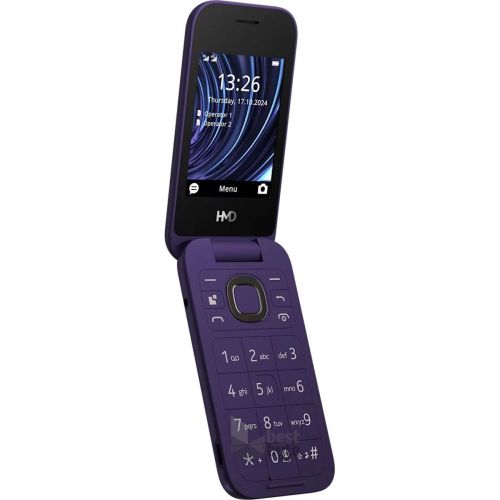HMD (Nokia) 2660 Flip 4G dviejų SIM, violetinė spalva