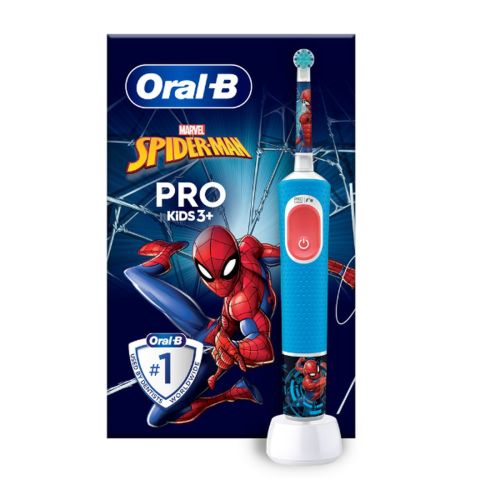 Oral-B elektrinis dantų šepetėlis Vitality Pro Kids Spider-Man Edition,, mėlyna spalva