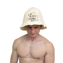 Czapka do sauny „Sauna Repeat” 100% wełna