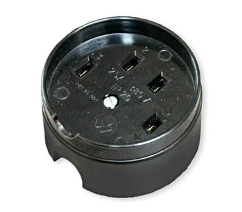 LIREGUS three-phase socket, black