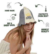Sauna Hat 'Sauna Queen', 100% Wool