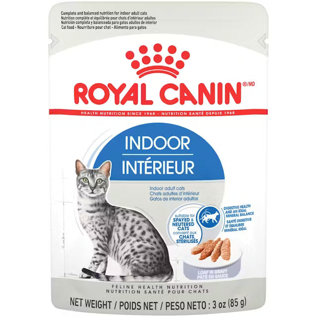 ROYAL CANIN Indoor Loaf in Gravy — Влажный корм для домашних кошек 12x85 г