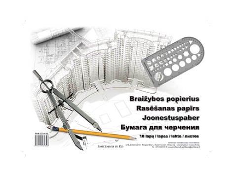 Braižybos popierius SMLT, A3, 10 lapų
