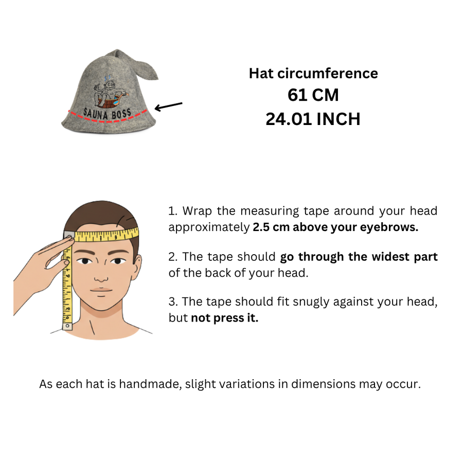 100% Wool Sauna Hat - Sauna Boss | Premium Sauna Accessory