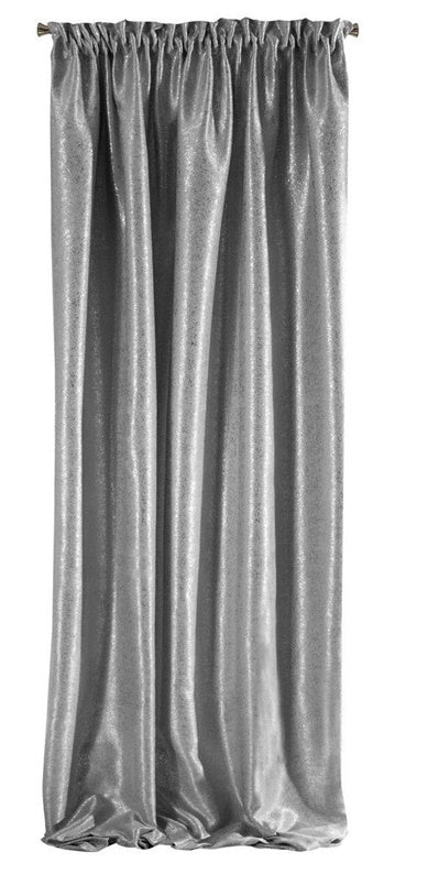 Curtain Ebru Blackout silver, rings 135x270 cm
