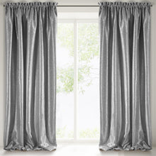 Curtain Ebru Blackout silver, rings 135x270 cm