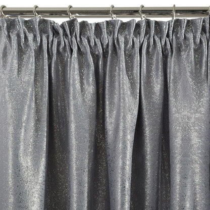 Curtain Ebru Blackout silver, rings 135x270 cm